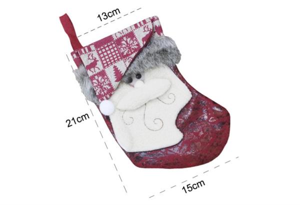 Multi - Color Christmas Ornament Crafts Snowman Decoration Plush Stockings