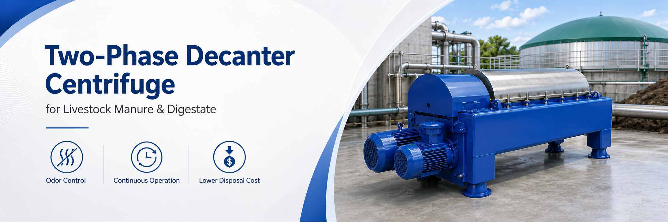 Two Phase Decanter Centrifuge for Livestock Manure