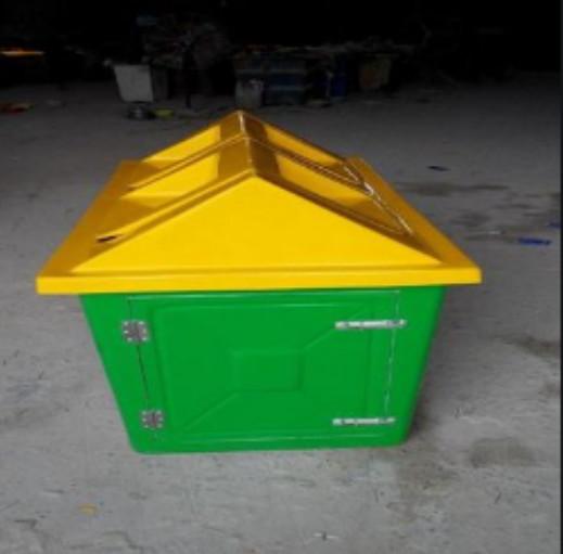 High Durability FRP Dust Bin Fiberglass Trash Can Strong Acid Resistance