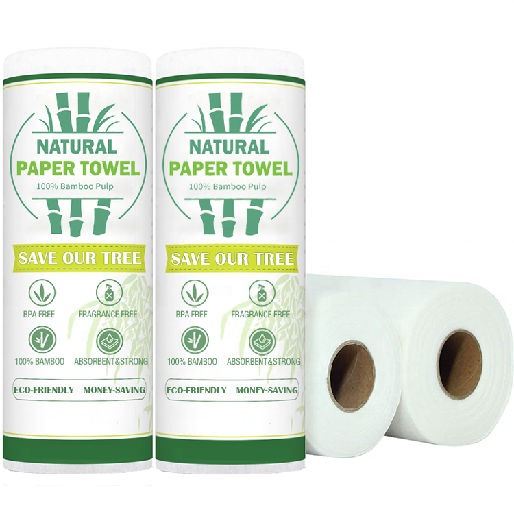 Recyclable Eco-friendly Bamboo Reusable Soft and Strong Kitchen Paper Towels