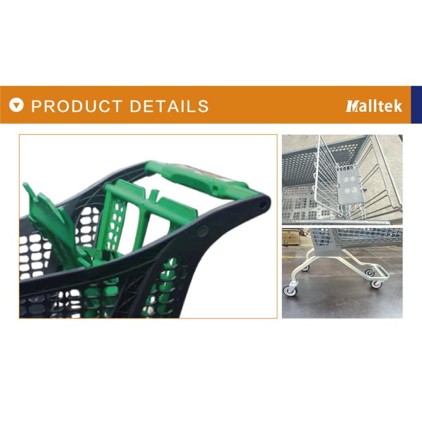 New Desigh 130 Liters Half Plastic Supermarket Shopping Trolley