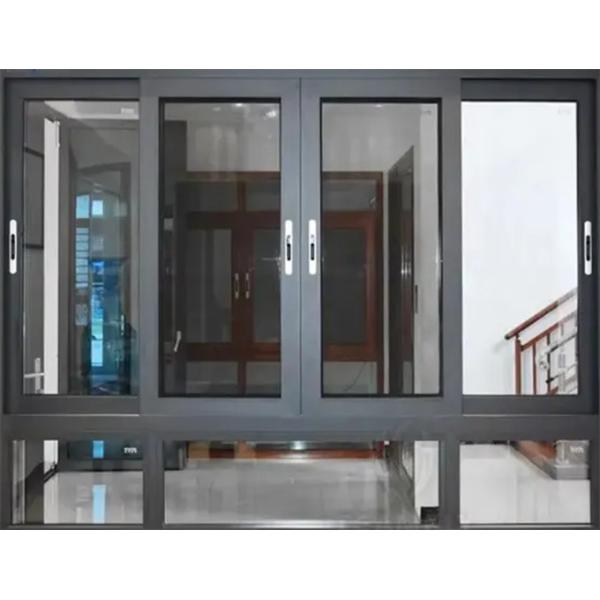 Double Glazed Aluminium 3 Tracks Sliding Windows With Stainless Steel Screen Netting