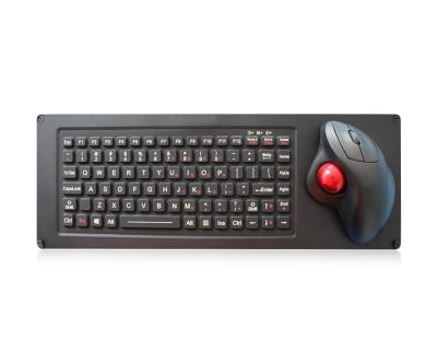 Teclado da borracha de silicone da compatibilidade eletrónica com alojamento ótico do alumínio do Trackball