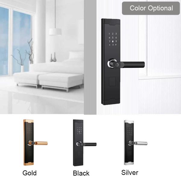 Fechaduras eletrônicas inteligentes com impressão digital de liga de alumínio Fechadura USB para quarto sem chave