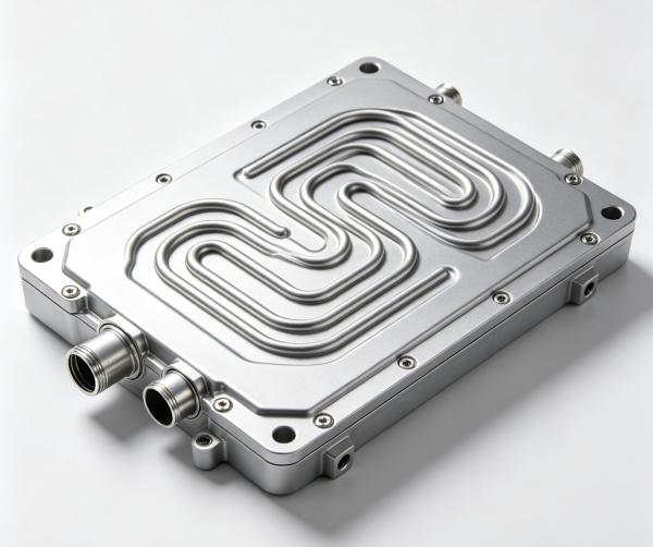 CNC Machined Aluminum EV Battery Cooling Plate - Custom Electric Vehicle Thermal Management