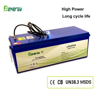 BENERGY 12V 600Ah LiFePO4 Battery Deep Cycle for Marine RV Solar