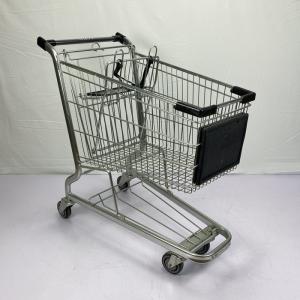 American Style Metal Grocery Shopping Trolley 110Kgs Loading Capacity With Logo