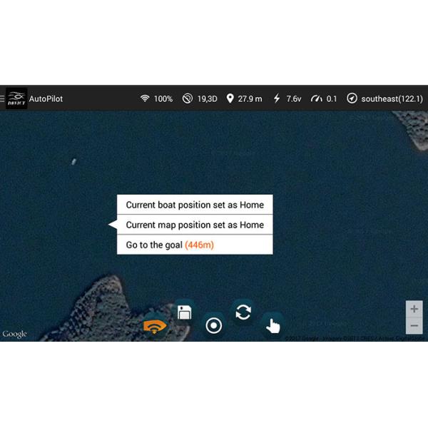 Автопилот смартфона портативный DEVICT GPS Wireles с картой Google для шлюпки приманки
