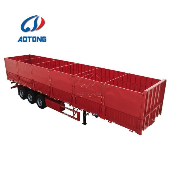 Semi-reboque de parede lateral para caminhão-trator Carga útil máxima 30-100T Suspensão de folhas/ar