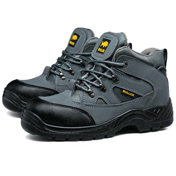 Oxford Cloth Security Boots Men PU Injection Sole Steel Plate Anti Proof Work For Mens