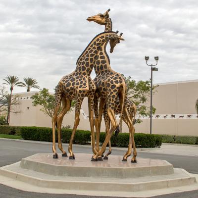 Da escultura de bronze vivo do girafa de H130cm esculturas de bronze do jardim grandes decorativas