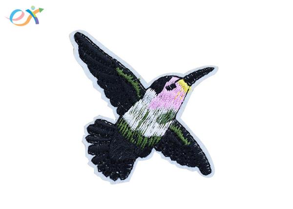 Bird Computer Merrow Border Iron On Embroidered Patches For Clothing Using