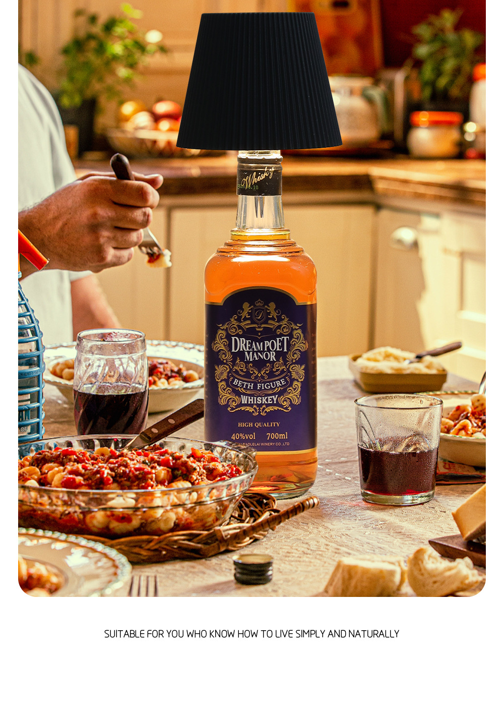 Ambient Touch-Sensitive Three-Color Dimming Bottle Stopper Light, Home Bar & Dining Room Decor