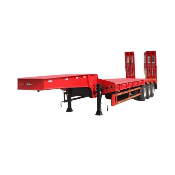 Low Bed Trailer Lowboy Truck Semi Trailer 3 Axles Lowbed Loader Trailers with Steel