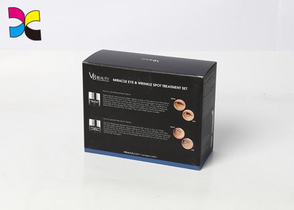 Black Custom Packaging Boxes Matt Lamination For Gift Cosmetic Packing