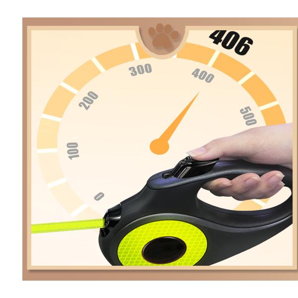 Quick Release Adjustable 5M 3M ABS Retractable Pet Leash with Rivet