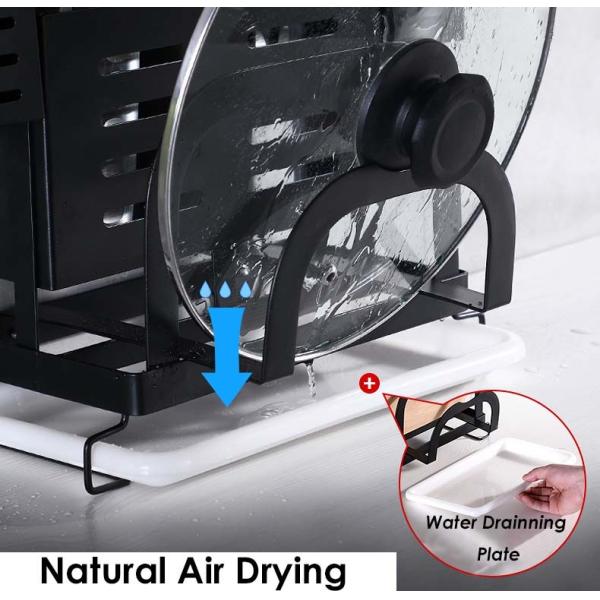 Fireproof Kitchen Countertop Shelf Rack , Pot Cover Holder 13x6x10inch Specification