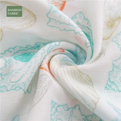 Breathable Spotted Bamboo Muslin Fabric Zero Formaldehyde Cute Pattern Plain Style