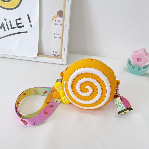Lolipop Silicone Round Pencil Case For Stationery Supplie Pencil Pouch School Supplies Makeup Bag Storaoge Container