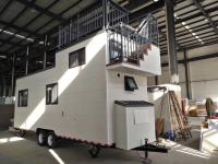 Casas do reboque de aço leve/unidade minúscula hotel da cabine/casa modular nas rodas