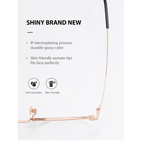 Бренд логотипа геометрических стекел рамки титана изготовленный на заказ для женщин