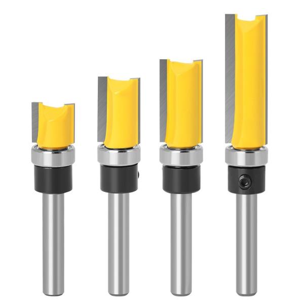 Milling Cutter  1/4 Handle Trimming Knife Shank  Top Bearing Flush Trim Wood Trimmer Cutter Carpenter