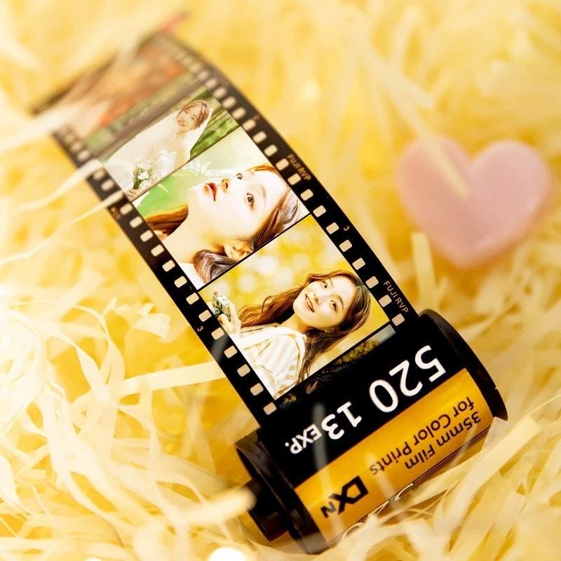 Personalized Film Roll Keychain With Custom Photo Strip Memory Gift