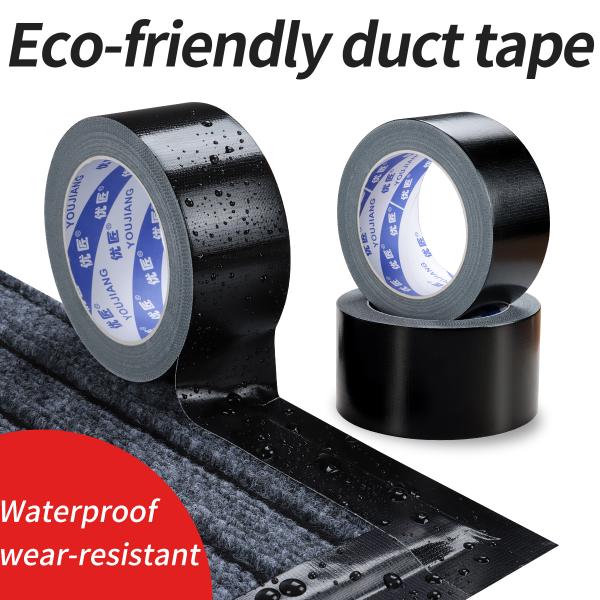 High Viscosity Black Duct Tape Clothes For Indoor Outdoor Applications No Logo Printing