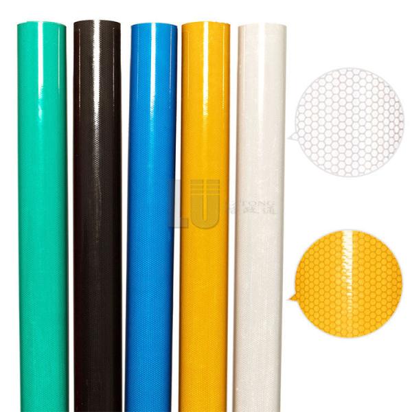 Folha refletiva de PVC de qualidade comercial 1.24M*45.7M/rolo para sinalização de segurança rodoviária