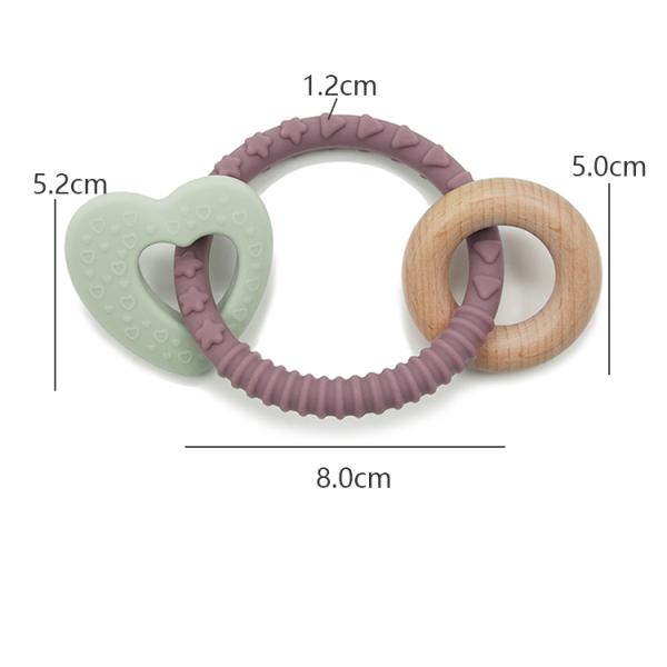 100% Food Grade Silicone Wood Teether