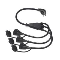NEMA 5-15P 3x5-15R Y Splitter Power Cord 3FT 16AWG Rubber Jacket