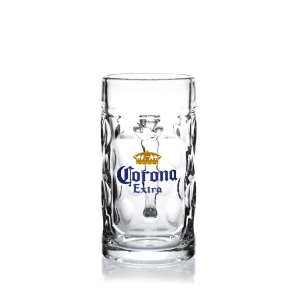 Wholesale customized German style oversized glass handheld beer mug