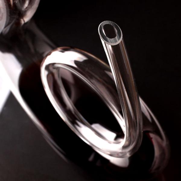 Современный графинчик выдувного стекла руки, ясный стеклянный графинчик вина плоского дна