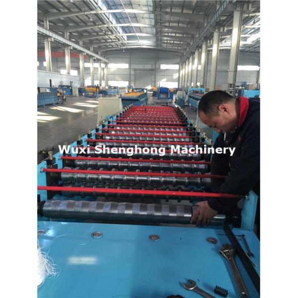 Hydraulic Metal Glazed Roof Tile Making Machine , Tile Forming Machine