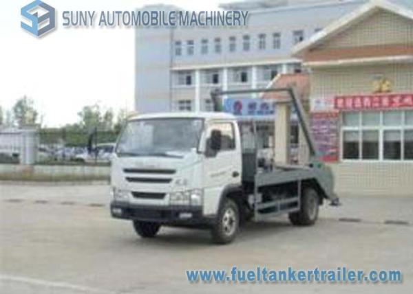 3 Ton- 4 Ton Yuejin small swing arm garbage truck 104 hp 2 axles