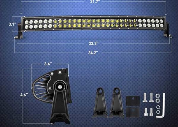 Bright Curved LED Work Light Bar For 4x4 Jeep Off Road Black Panel Color