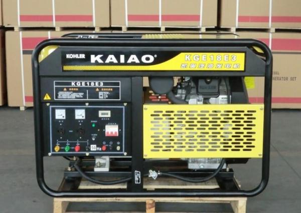 O ar do depósito de gasolina de OHV 15kva 25L refrigerou sistema de alarme KGE18E do óleo do gerador da gasolina o baixo