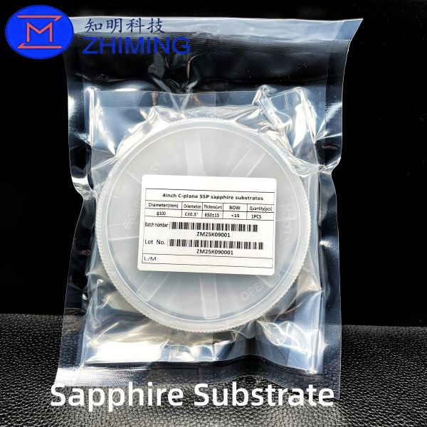4-inch C-Plane SSP Sapphire Substrate Al₂O₃ for LED & Optical Applications