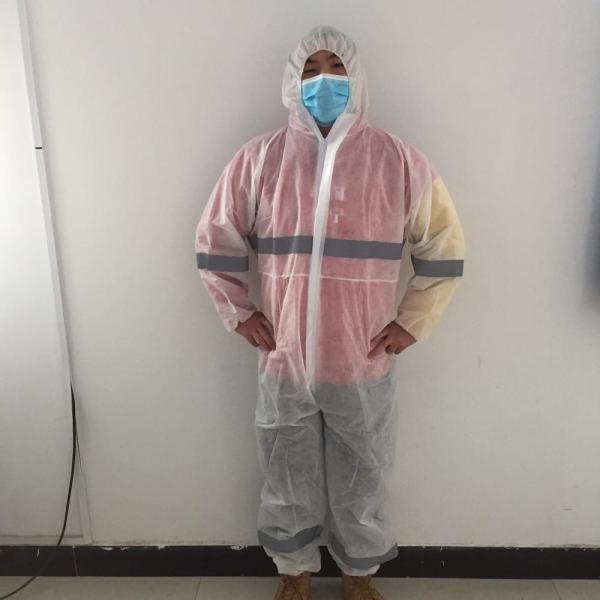 Non Woven Disposable Coverall Suit / Disposable Work Coveralls S-XXXL Size