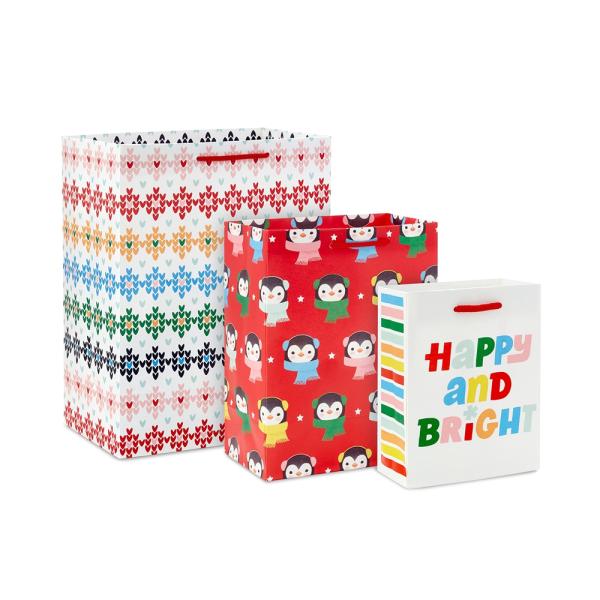 Emballage cadeau de dessin animé sur mesure Sac de papier de magasinage avec style pliable