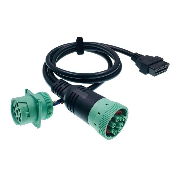 12V Charging Fits Volvo Truck 8 pin -16pin OBD OBD2 CAN BUS Diagnostic Connector Adapter Cable for Accurate Diagnosis