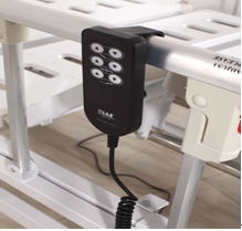 Lit d'hôpital électrique complet inclinable pour patients avec tête et pied en ABS