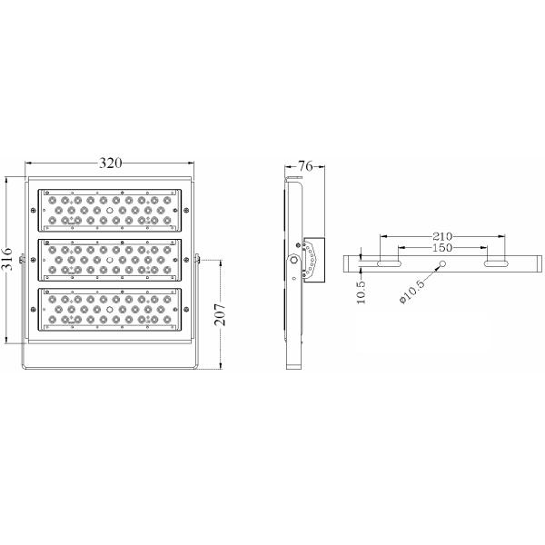 Свет потока IP66 СИД высокой эффективности 160lm/w модульного проектирования 150W делает водостойким