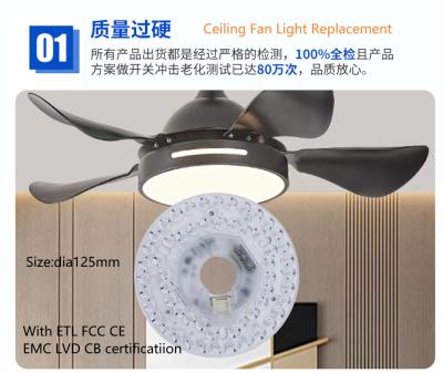 125mm 110V 22W 4.92  Dia sem motorista125mm ETL FCC aprovado LED substituição de luz do ventilador de teto LED Modulo