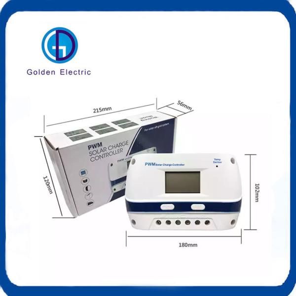 10A/20A/40A/50A/60A Controlador de Carga Solar PWM para Sistema Solar Doméstico e Estação Elétrica