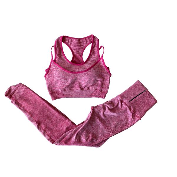 Гетры спортзала проложили бюстгальтер спорт набор йоги набора йоги 2 частей безшовный