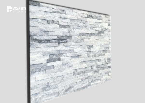 Cloudy Grey Cultured Marble Shower Walls Low Water Absorption Natural Pretty Color