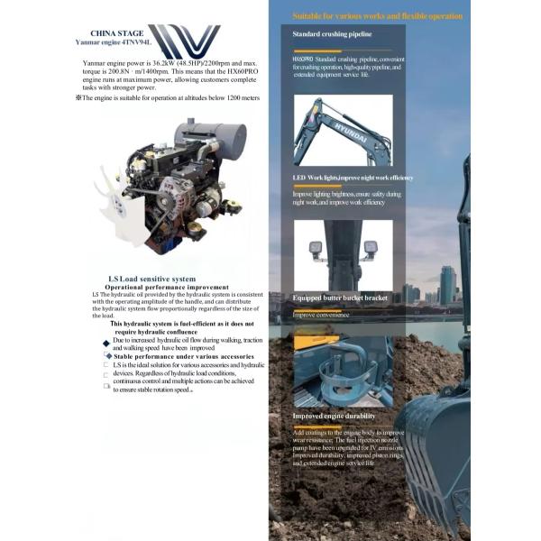 Brand New Korea Hyundai Excavator HX60G Wheel Jindongyu Machinery