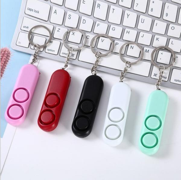 Plastic Kids Self Defense Keychain 120 DB 40g Home Alarm Elderly Four Colors For Girl