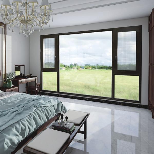 American Producing Swing Open Aluminum Traditional Casement Windows in Classic Design